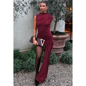 DE LA VALI ravenna mini dress In Earth Red US 2